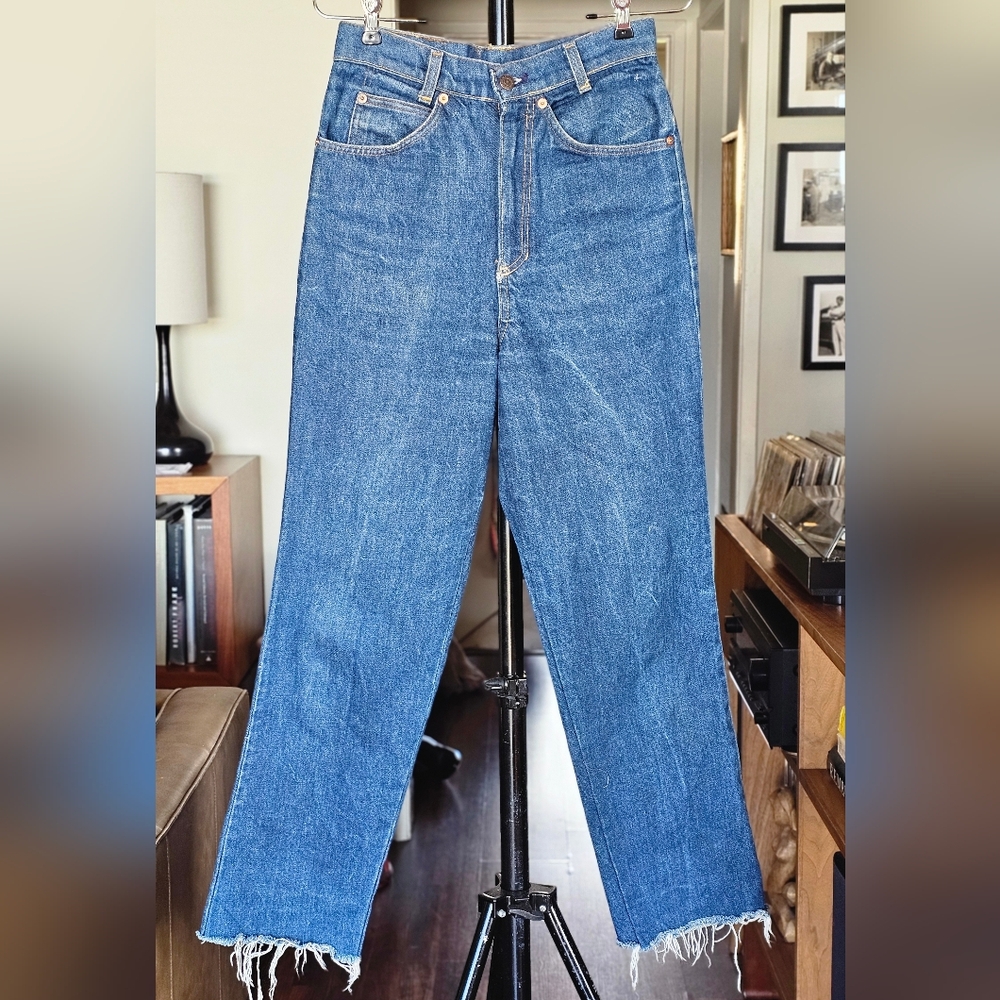 VTG Levi's 517 Boot Cut Womens Jeans Size 28 Orange Tabs 1980s